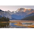 thumbnail image 2 of Paulson, Don 32x23 Black Ornate Wood Framed with Double Matting Museum Art Print Titled - Canada, Jasper NP Sunrise on Mount Kitchener, 2 of 4