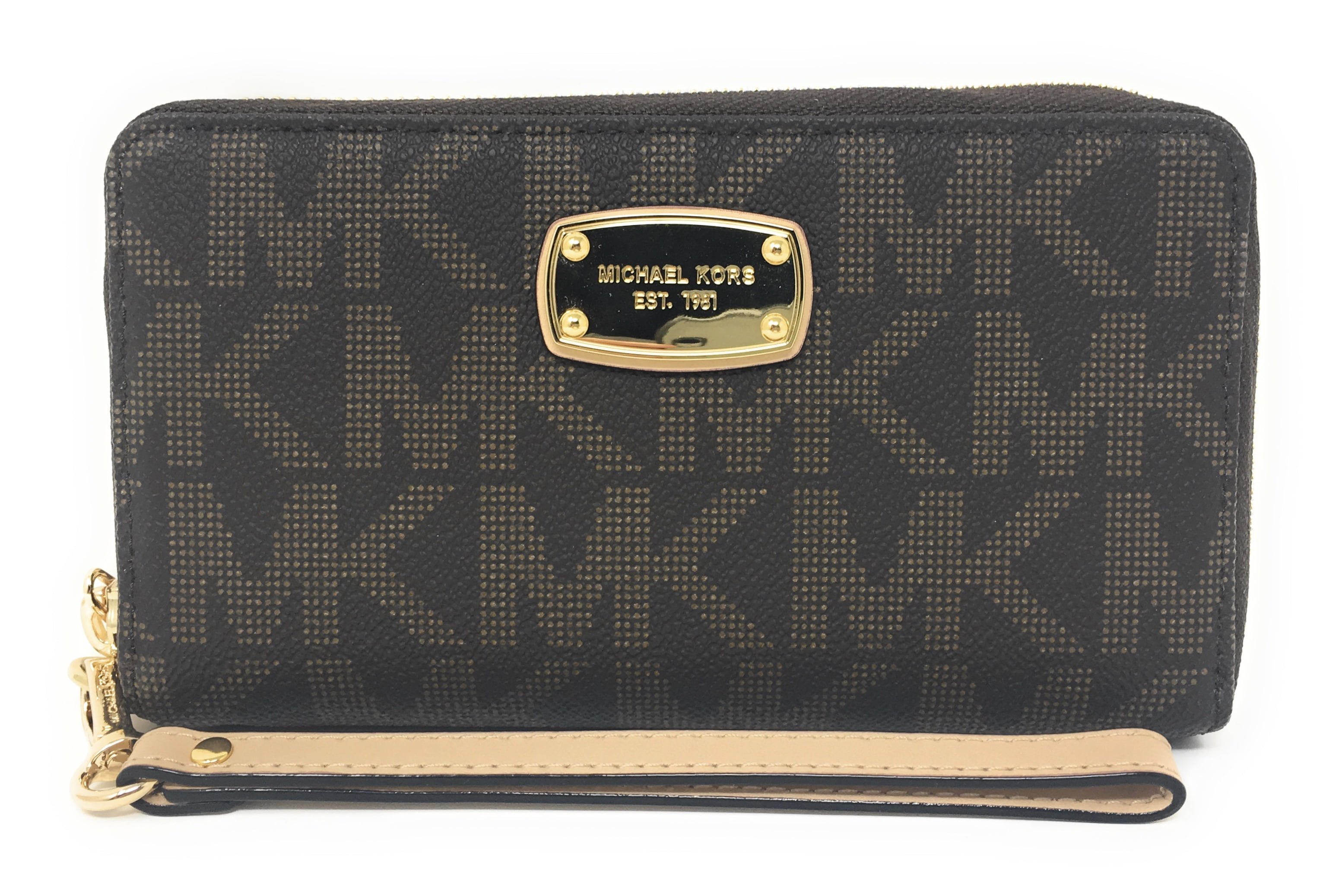 side lugtfri Teenageår Michael Kors Large Flat Multifunction Phone Case Wristlet Wallet -  Walmart.com