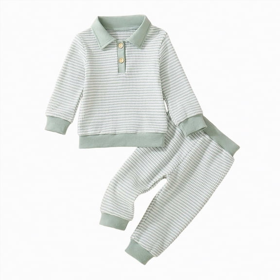 mgoYE Toddler Boy Clothes 18-24 Months Summer Toddler Fall Winter Outfit Sweater Toddler Boy Striped Clothes 6 12 18 Months 2 3T 4T Pant Set(Green,3-4 Years)