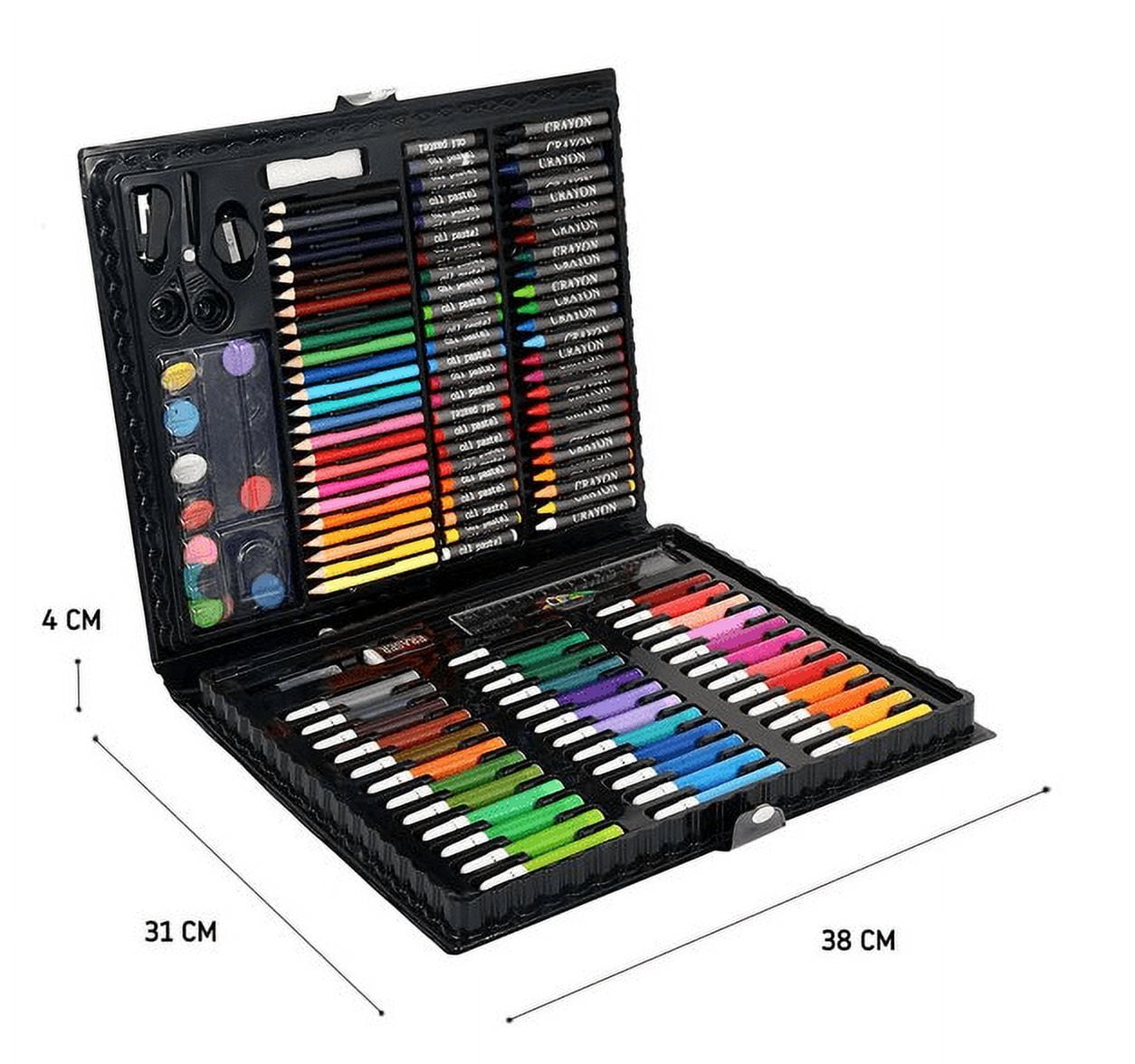 (Clearance) Art Supplies , 151 Piece Drawing Art Kit, Gifts Art Set Case with Double Sided Trifold Easel, Includes Oil Pastels, Crayons, Colored