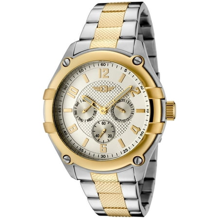 I By Invicta 43659-002 Men's Two-Tone Textured Stainless Steel Silver-Tone Textured Dial Ss Watch
