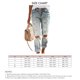 thumbnail image 5 of Pantalones elásticos de pierna recta para mujer, pantalón informal con cierre de cremallera y botones, desgastados, con bolsillos para viaje, 5 of 6