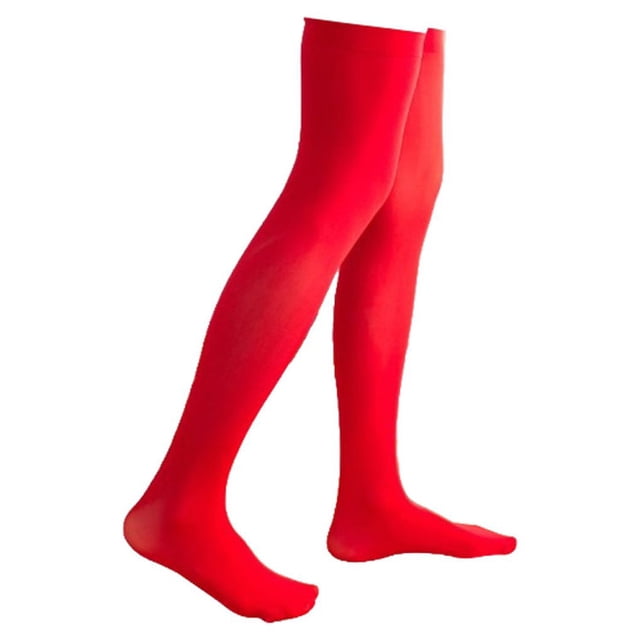 yingyy 1 Paire Bas Cuisse 52 cm JK Élasticité Personnalité Antidérapant Style Preppy Chaussette Bas Cuisse Haut Cosplay Rouge 1 Ensemble