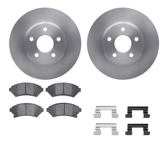 Dynamic Friction Company Front Brake Rotors with 5000 Advanced Brake Pads includes Hardware 6512-47105
