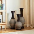 thumbnail image 5 of Modern Design PVC Floor Vase Set - Durable Tall Flower Stands for Home Decor, 3-Piece Artificial Plant Holder, Stylish Standalone Decor, 5 of 9