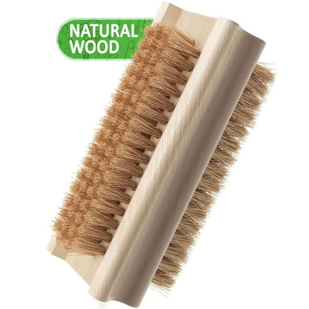 

Konex Wooden Cleaning Scrub Brush for Hands Nails and Toes Non Slip with Tampico Bristles