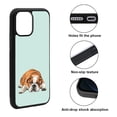 thumbnail image 2 of WIRESTER Shockproof Soft Rubber Cover Case for Apple iPhone 12 Pro Max 6.7" 2020, English Bulldog Dog Lying Down Looking Up On Aero Blue Background, 2 of 5