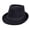 Black, variant on Men's Felt Trilby Fedora Hat Short Brim Panama Jazz Hat Classic 1920s Gangster Party Dress Hat for Unisex - Black