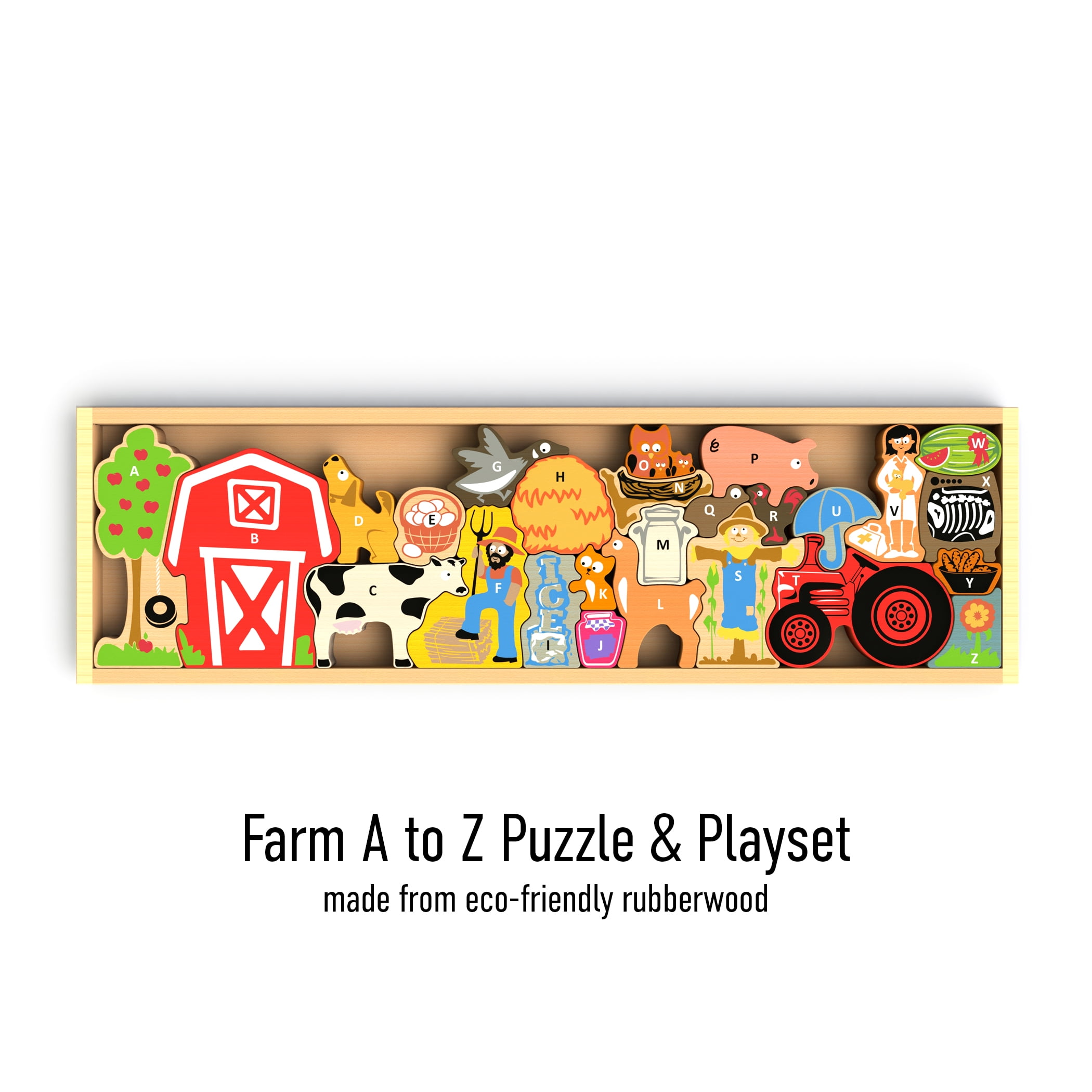 BeginAgain Space A-Z Puzzle & Playset Educational Jigsaw Puzzle for Ages 3 New 