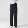 thumbnail image 4 of HBGVBA Maternity Casual Pants for Women,Wide Leg Maternity Pants,Solid Casual Long Pants Elastic Waist Belly Support Non-Binding Daily Wear Trousers, 4 of 5