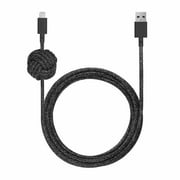 Native Union Night Charge/Sync Lightning Cable with Weighted Knot 10ft (Black)