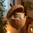 thumbnail image 6 of Cheapark 2D Sleeping Acorn Christmas Hanging Ornament Flat Design Cute Tree Pendant for Xmas Tree Holiday Home Decor Gift, 6 of 7