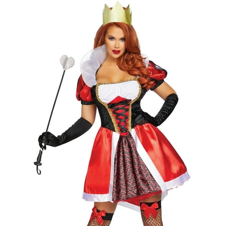 Leg Avenue Women's Wonderland Queen  of Hearts Costume