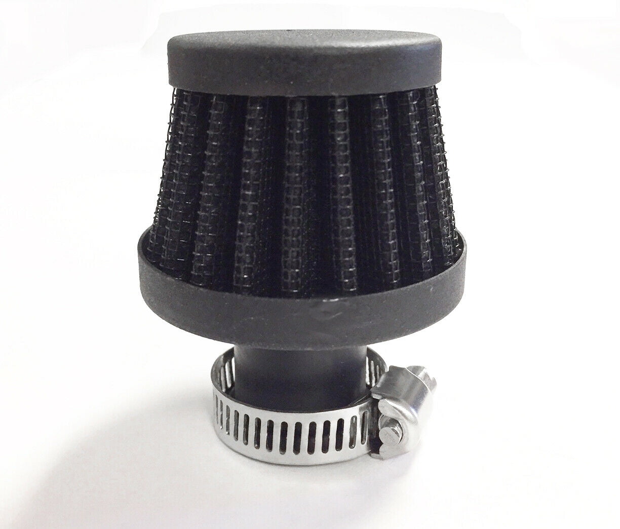 Black 12mm Mini Air Intake Crankcase Breather Filter Valve Cover Tank