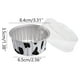 thumbnail image 3 of Tazas de aluminio para hornear pack de 20 | Cuencos redondos de 8,5 cm para pastel de postre con tapa | Bandeja desechable resistente al calor | Horno, freidora de aire, apto para microondas | Grado, 3 of 3