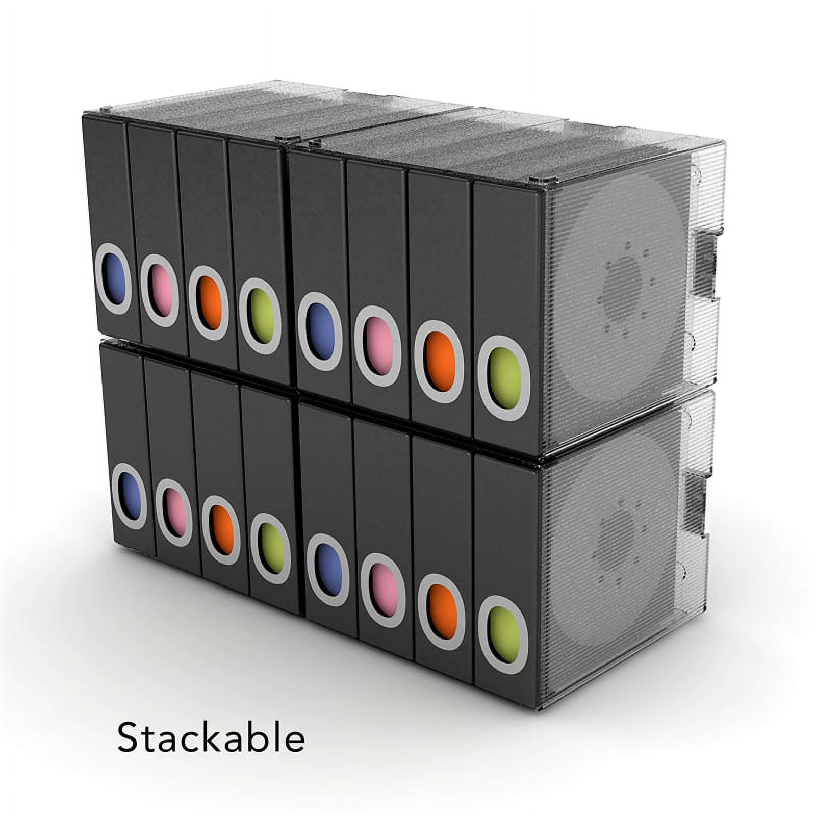 Atlantic Parade 96 Disc Holder w/ 4 Color-Coded Pull-Out Categories in Black - image 5 of 6