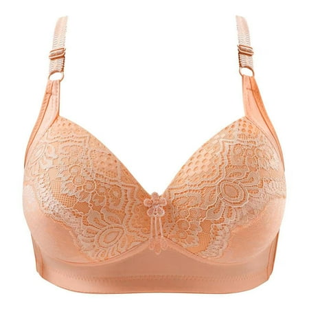

TOWED22 Bras For Women Women s Lace Racerback Bralette Wireless Padded Triangle Plunge Bra Orange