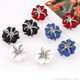 thumbnail image 3 of Pendientes elegantes de Farfi con diseño de estrella de mar y flores con diamantes de imitación para mujer, regalo de moda, color azul, 3 of 5