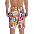 thumbnail image 3 of Kdxio Cute Doodles Print Mens Sleep Shorts Bottoms Soft Comfy Pajama Wear Pants with Drawstring Pockets, 3 of 7