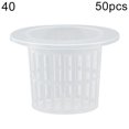 thumbnail image 1 of Zeus 50Pcs Garden Mesh Net Pot Hydroponic Basket Planting Nursery Root Fixing Holder, 1 of 6