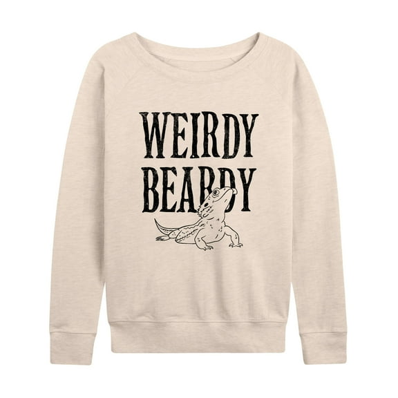 Instant Message - Weirdy Beardy - Women's Lightweight French Terry Long Sleeve Shirt