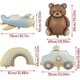 thumbnail image 2 of 4 Pcs Birthday Balloons,Big Brown Bear Balloons Matte Rainbow Balloon Foil Balloons Cute Airplane Mylar Balloons Cartoon Car Party Decorations Ballons, 2 of 4