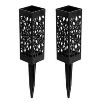 Final Clearance! 2/4 Pack Headstones for Graves Cemetery Decorations Human Grave Markers Flower Holder Black Plastic Vase with Drainage Hole Outdoor Memorials