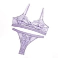 thumbnail image 3 of PENGXIANG 2Pcs Lace Hot Underwear Set Bra Underpant Gift for Women, 3 of 9