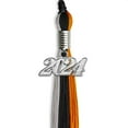 thumbnail image 4 of Endea Graduation Black/Orange/Grey Graduation Tassel with Silver Date Drop, 4 of 11