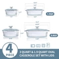thumbnail image 2 of Fuente para horno de vidrio M MCIRCO con tapa, 1,8 L y 2,8 L, 2 piezas, 2 of 8
