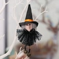 thumbnail image 6 of Begzeat Halloween Hanging Gnome Ornaments, Halloween Pumpkin Witch Spooky Handmade Gnomes Decorations, Halloween Venue Layout Props Gauze Skirt Bell Pendant Witch Pendant, 6 of 8