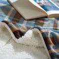 thumbnail image 6 of Merrylife Teen Adult Plaid Fleece Fabric Plush Washable Throws, White, 6 of 6
