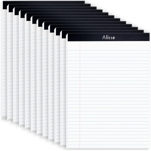Libretas Legales Alitte, 21,6 x 27,9 cm, 50 hojas, paquete de 12