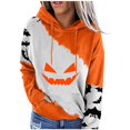 thumbnail image 1 of Sudadera con capucha para mujer, suéter de manga larga con cuello redondo, Vestido largo con bolsillo, moda de Halloween, 1 of 4