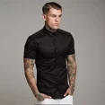 thumbnail image 4 of Camisa Hombre Cuello Manga Corta Botón Slim Casual Caballero, 4 of 5