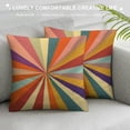 thumbnail image 3 of Autua Sunburst Pattern Graphic Decorative Throw Pillow Cover for Home Couch - Aesthetic Decor Pillow Case 1PC 18x18in, 3 of 5