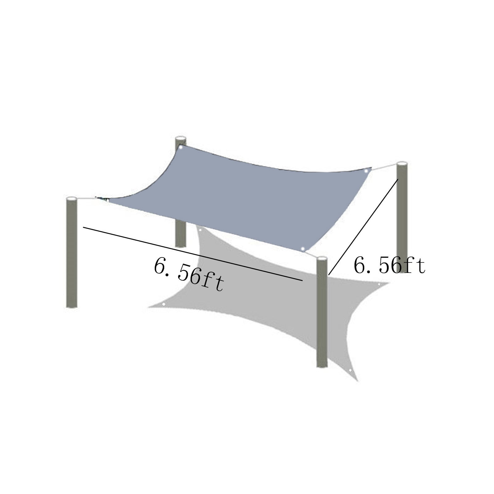 Summer Savings Clearance! Boovnll Sun Shades Outdoor Patio, 6.6x6.6Ft Rectangle Sand UV Block Sunshade Mesh Insulation Permeable Heavy Duty Shade Cloth for Outdoor Patio Yard Garden, Sun Shade