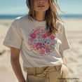 thumbnail image 6 of Inspiring Floral Mama T-Shirt, White, Black and Natural Boho Tee for Strong and Loving Mothers, 6 of 11