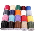 thumbnail image 2 of 10 m/lote, 26 colores, línea de cuero, cordón encerado, hilo de algodón, correa, collar, cuerda para fabricación de joyería, suministros de pulsera DIY Tan Jianjun  unisex, 2 of 2