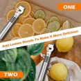 thumbnail image 4 of Pelador de limón Canelle acero inoxidable para cócteles de ginebra naranjas de lima CHAO, 4 of 5