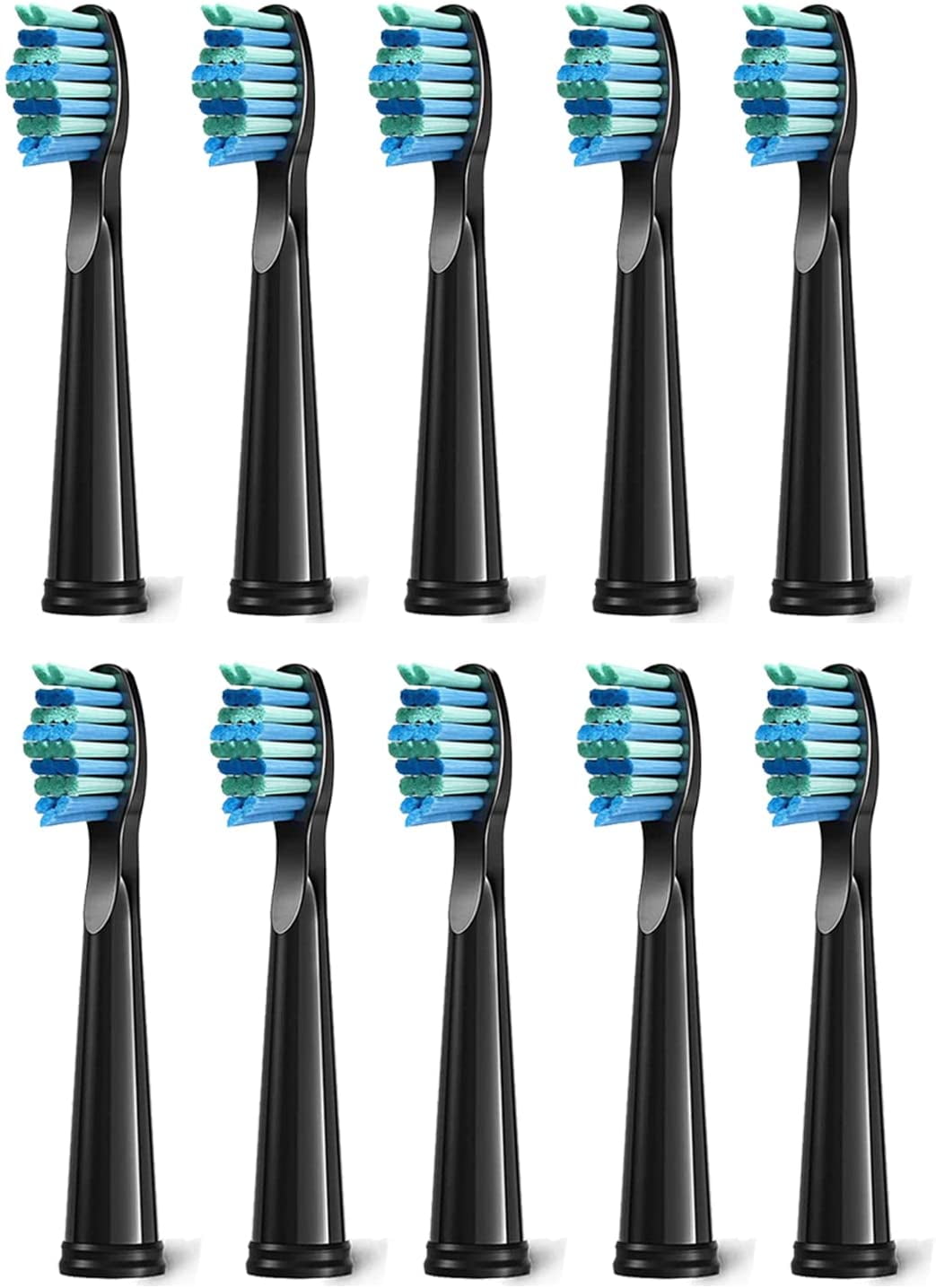 6 Pack Replacement Toothbrush Heads For Fairywill Electric Toothbrush - W Shape Design