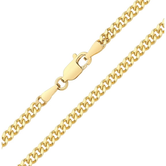 9k Gold Men/Women Curb Chain - 16 inch