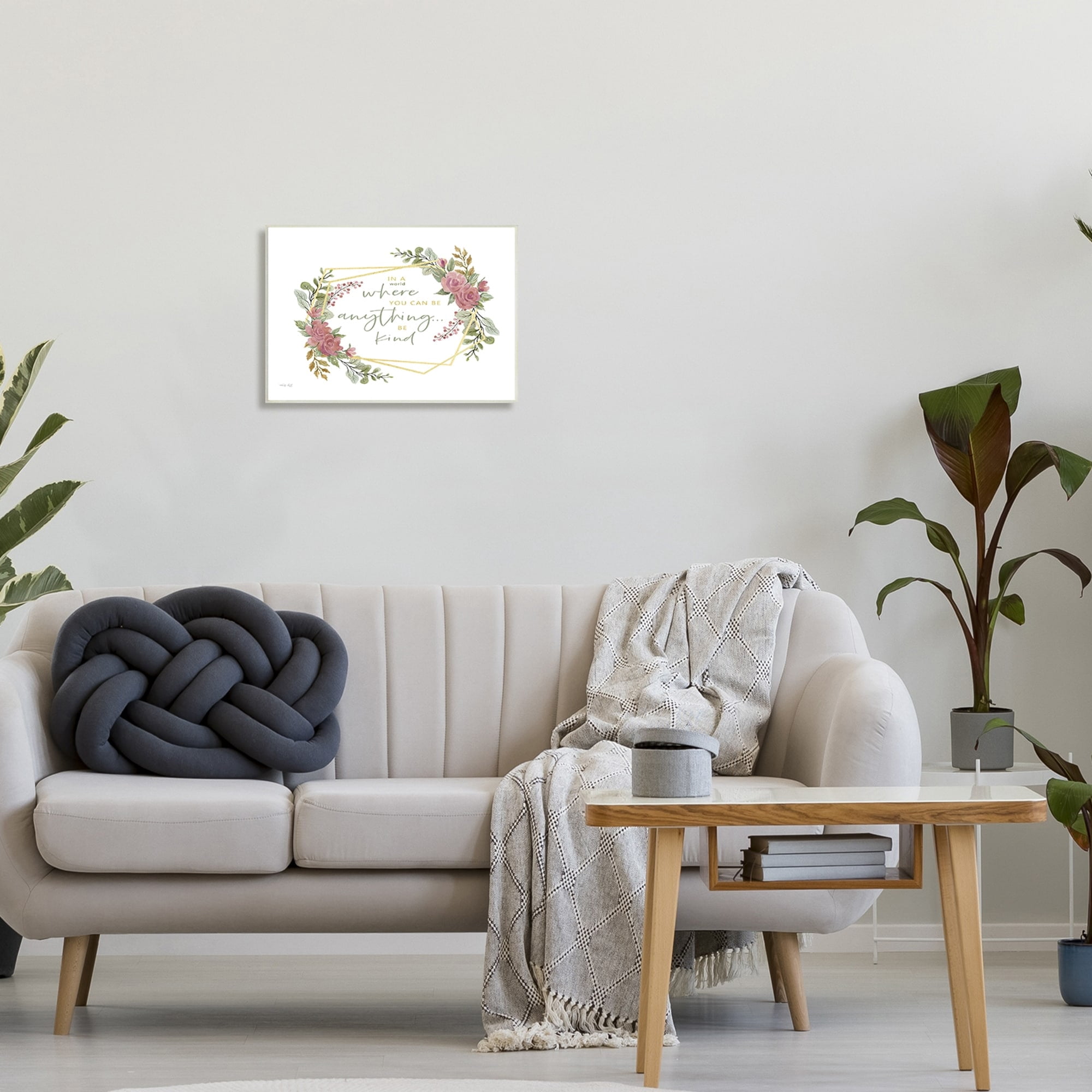 Stupell Industries Be Anything Give Kindness Rose Foliage Inspirational Saying,19 x 13, Design by Cindy Jacobs