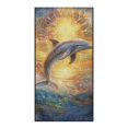 thumbnail image 2 of XYZCANDO Dolphin Splash Art Car Seat Cover Towel Non-Slip for Workout Travel Running, Easy to Install Washable Car Seats Towel Protector Sweatproof, 2 of 11