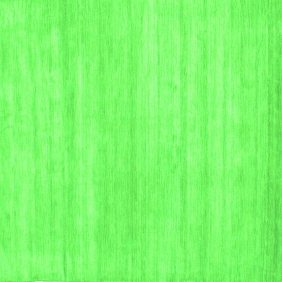 Ahgly Company Indoor Square Solid Green Modern Area Rugs, 8' Square