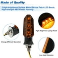 thumbnail image 3 of Motorcycle Turn Signal Assembly LED Three-ball Light Motorcycle Blinkers with Bright Yellow Lamp Universal Front/Rear Motorcycle LED Lights Orange Housing 1 Pcs, 3 of 7