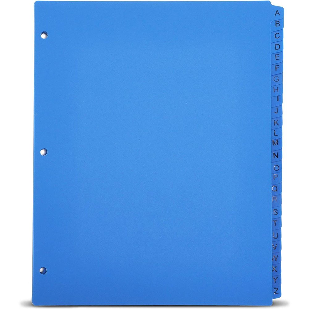 3 Ring Binder Dividers with Tabs, Alphabetical AZ (26Sheets), Table