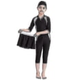 thumbnail image 1 of Traje de baño musulmán para niñas yuxing burkini de piel suave color negro 4-5 años, 1 of 3