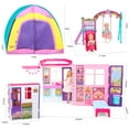 thumbnail image 6 of FUNWEE Doll House Playset with 60+ Accessories Including Transforming Furniture, Cutlery, Daily Necessities Slide, Pets, Bathtubs, Swings, Slides, Camping Tents and Other Camping Supplies, 6 of 7