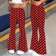 thumbnail image 3 of Fmbrln Womens Yoga Pants Flare Leg Pants Workout Gym Pants Fashion Casual Polka Print Leggings, 3 of 6
